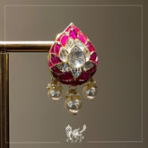Ruby Lotus Bud Earrings
